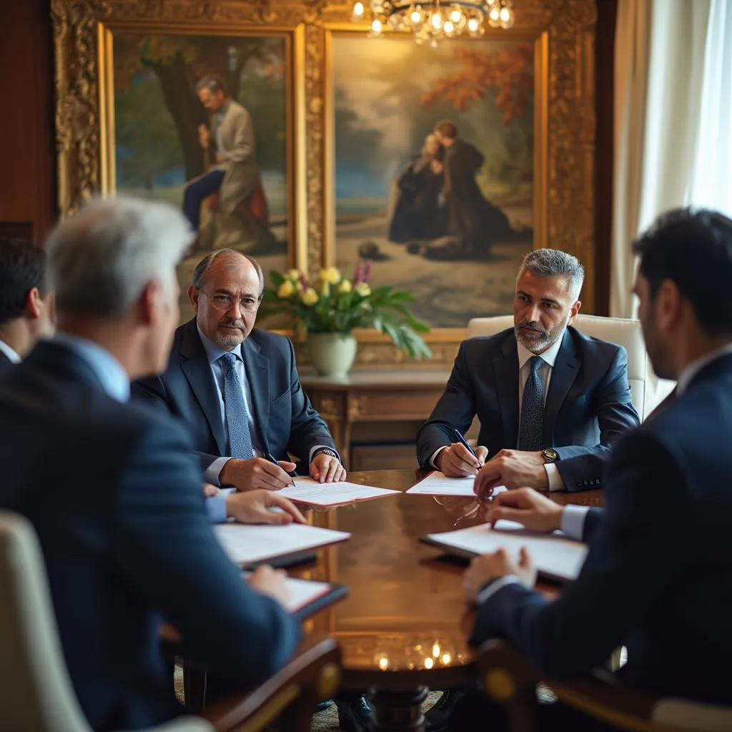 Reunión con clientes internacionales